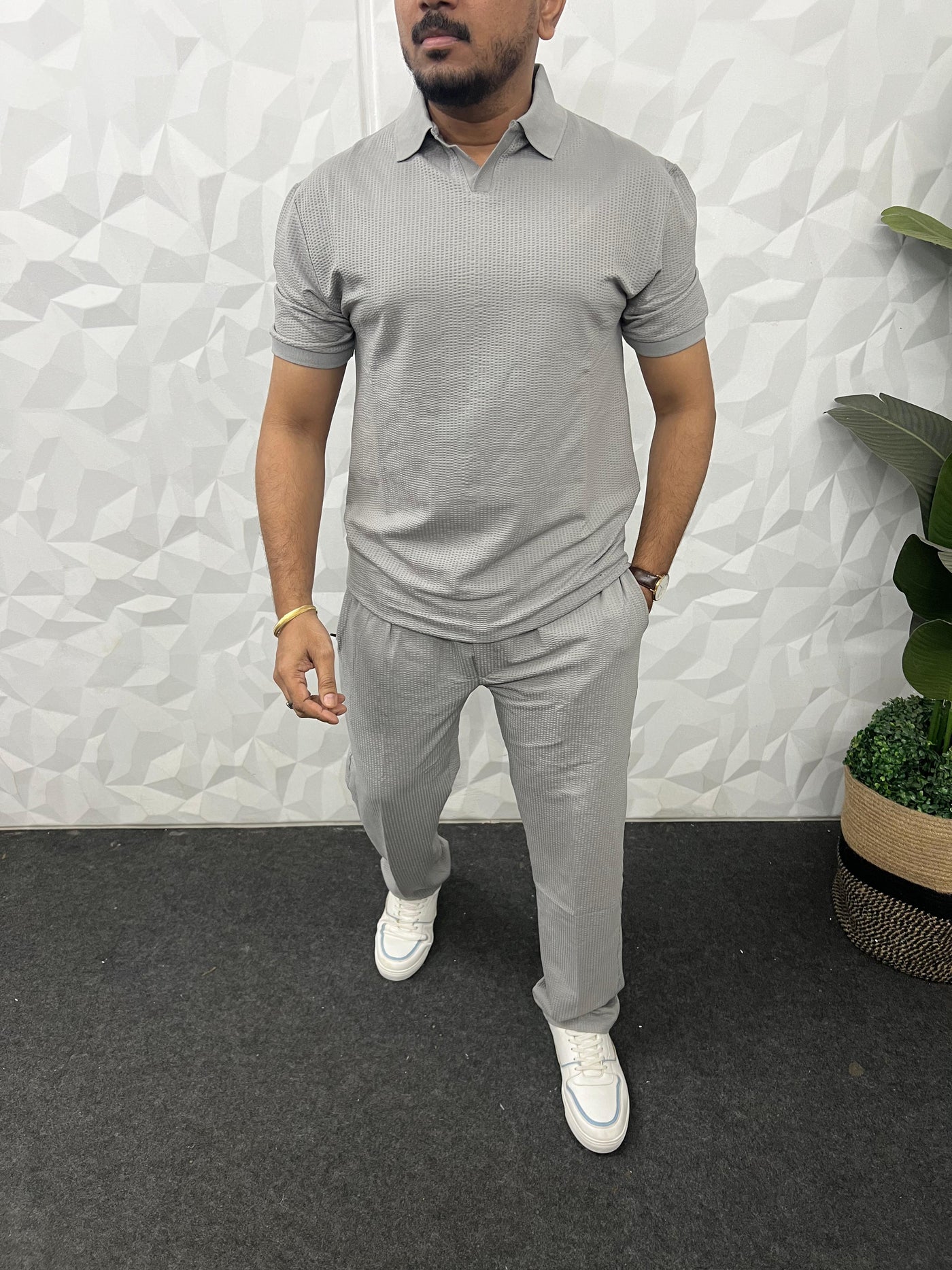 Cotton puff fabric cordset