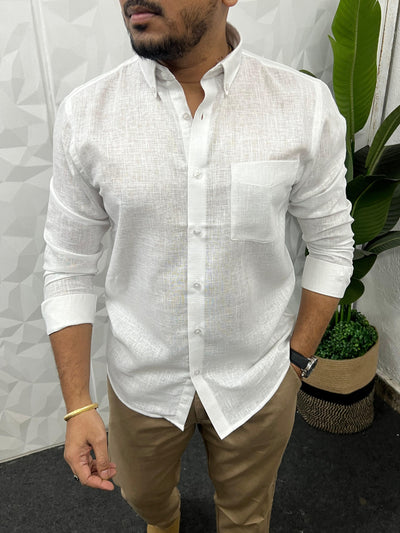 Khadi linen fabric plain shirt