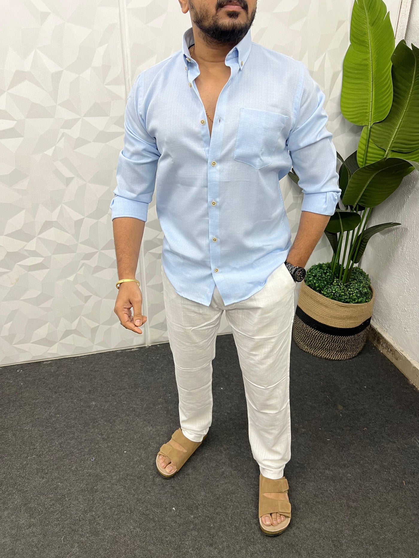Imported fabric linen shirts