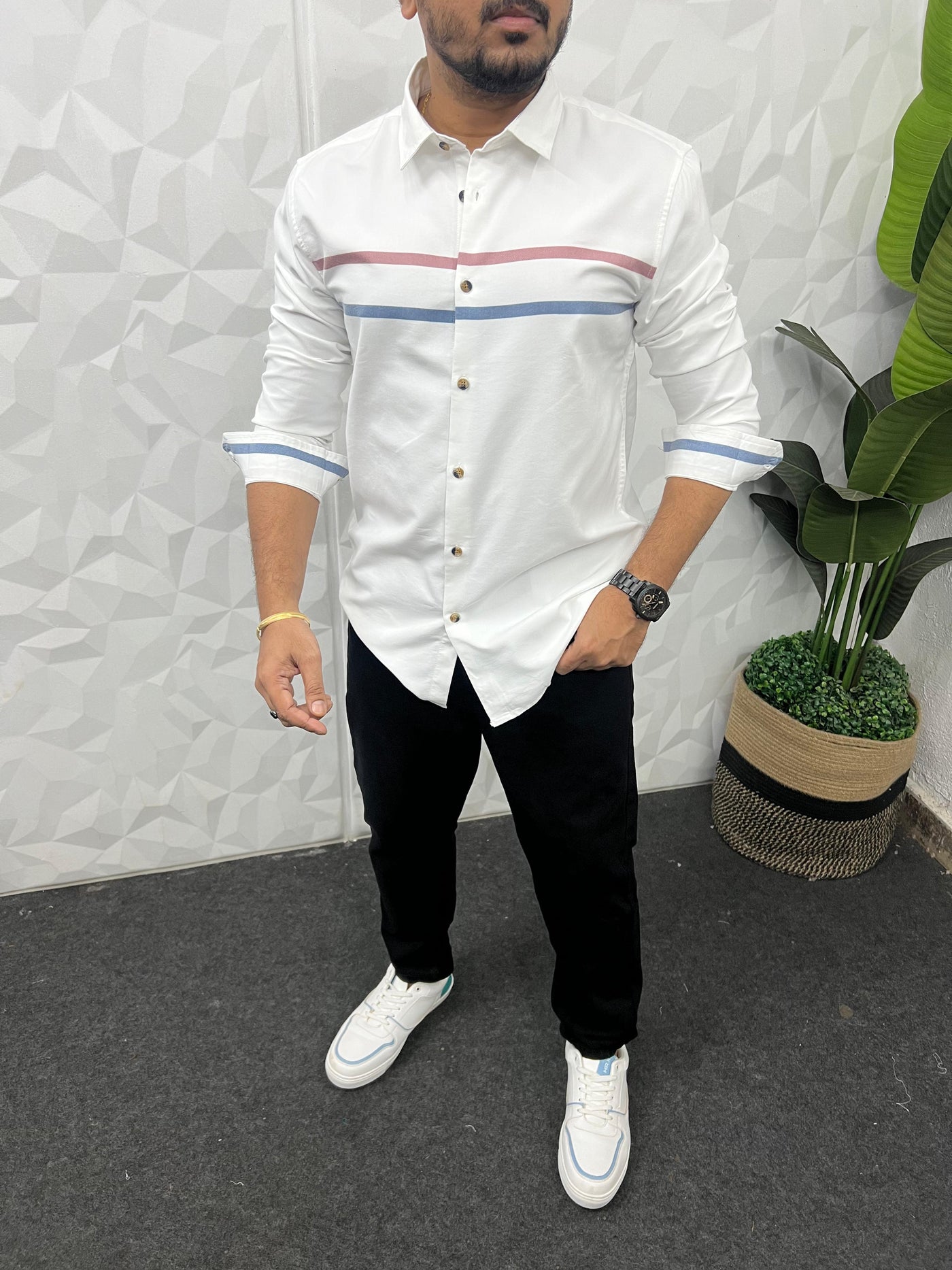 Chest pannel club wear shirt
