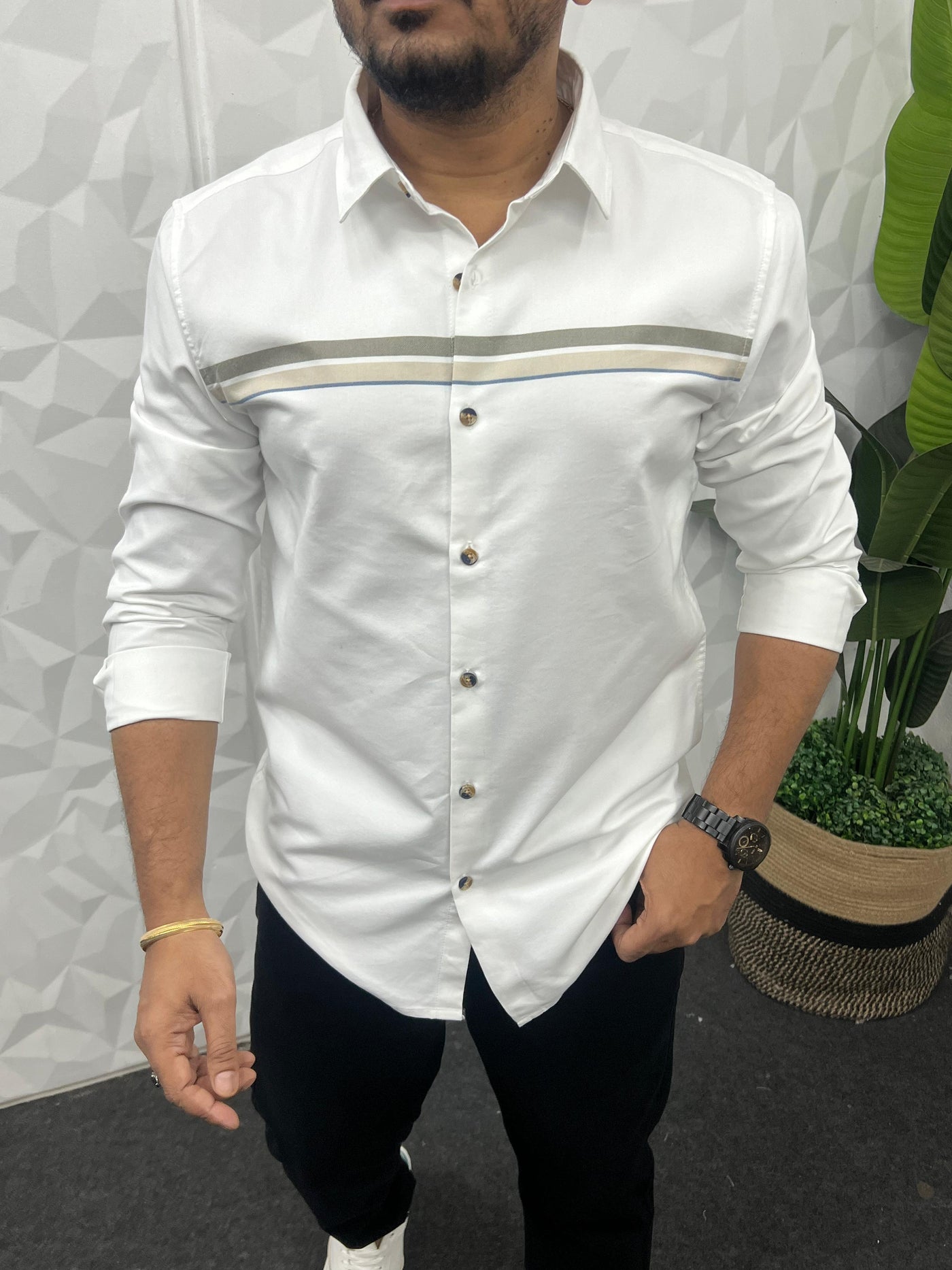 Chest pannel club wear shirt
