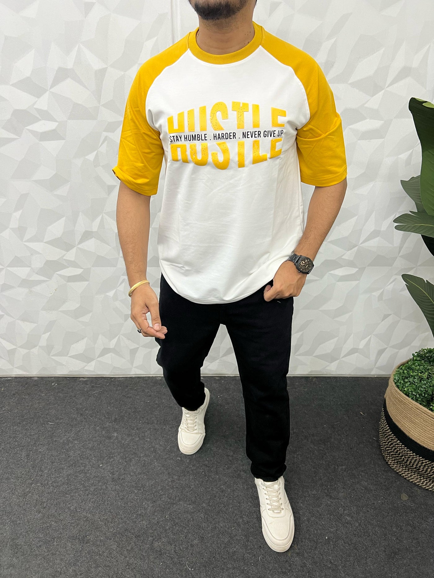 Cotton looper raglan t-shirt