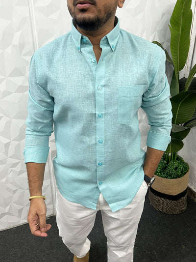 Khadi linen fabric plain shirt