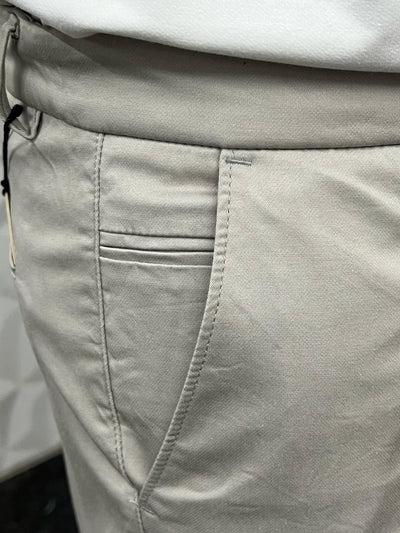 Cotton soft feel ankle chinos ( light beige )