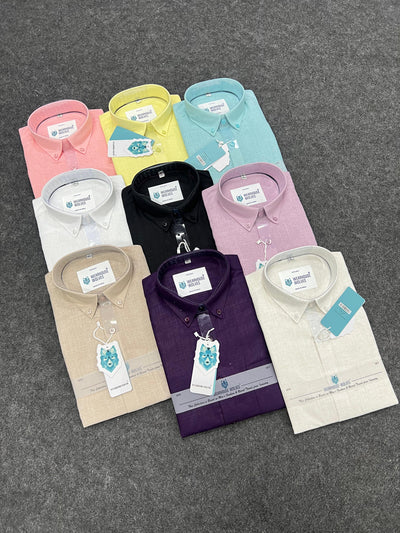 Khadi linen fabric plain shirt