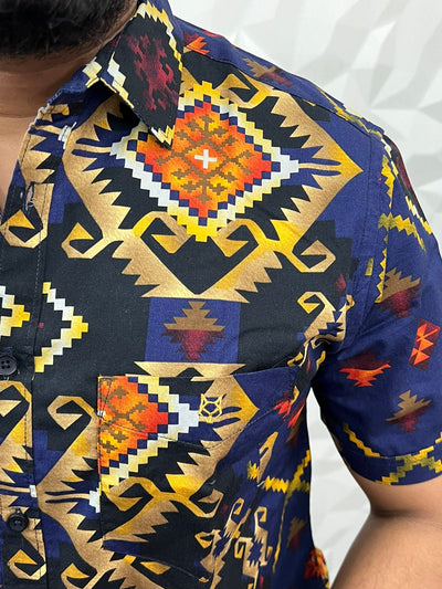 Export all over printed half shirt
