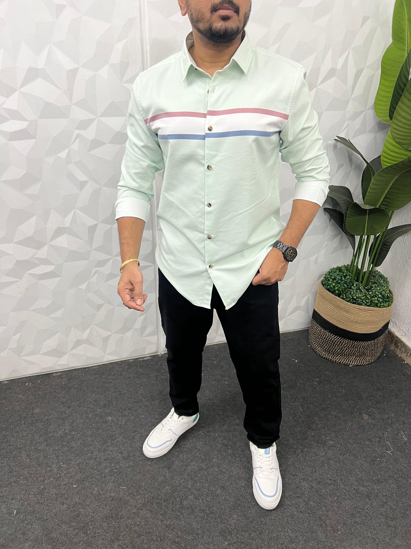 Chest pannel club wear shirt