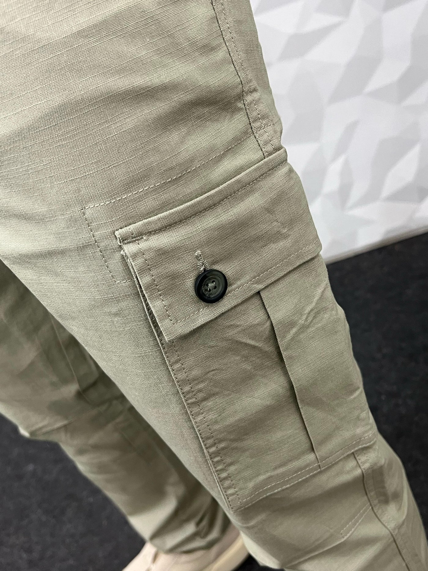 Linen fabric cargo pant