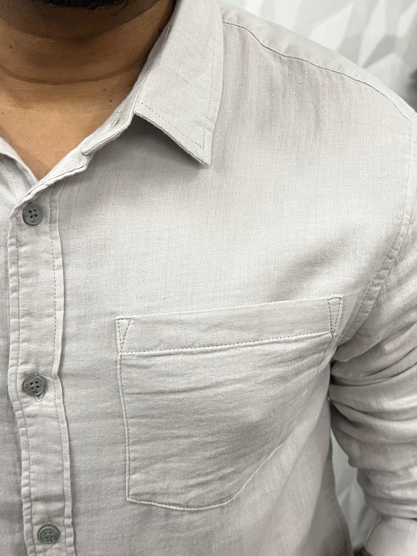 Double cloth soft linen shirt