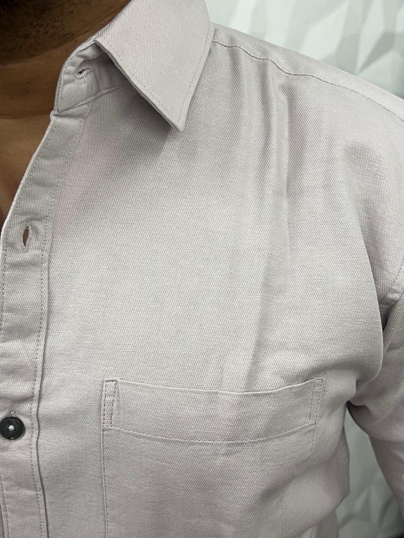 Twill fabric plain shirt