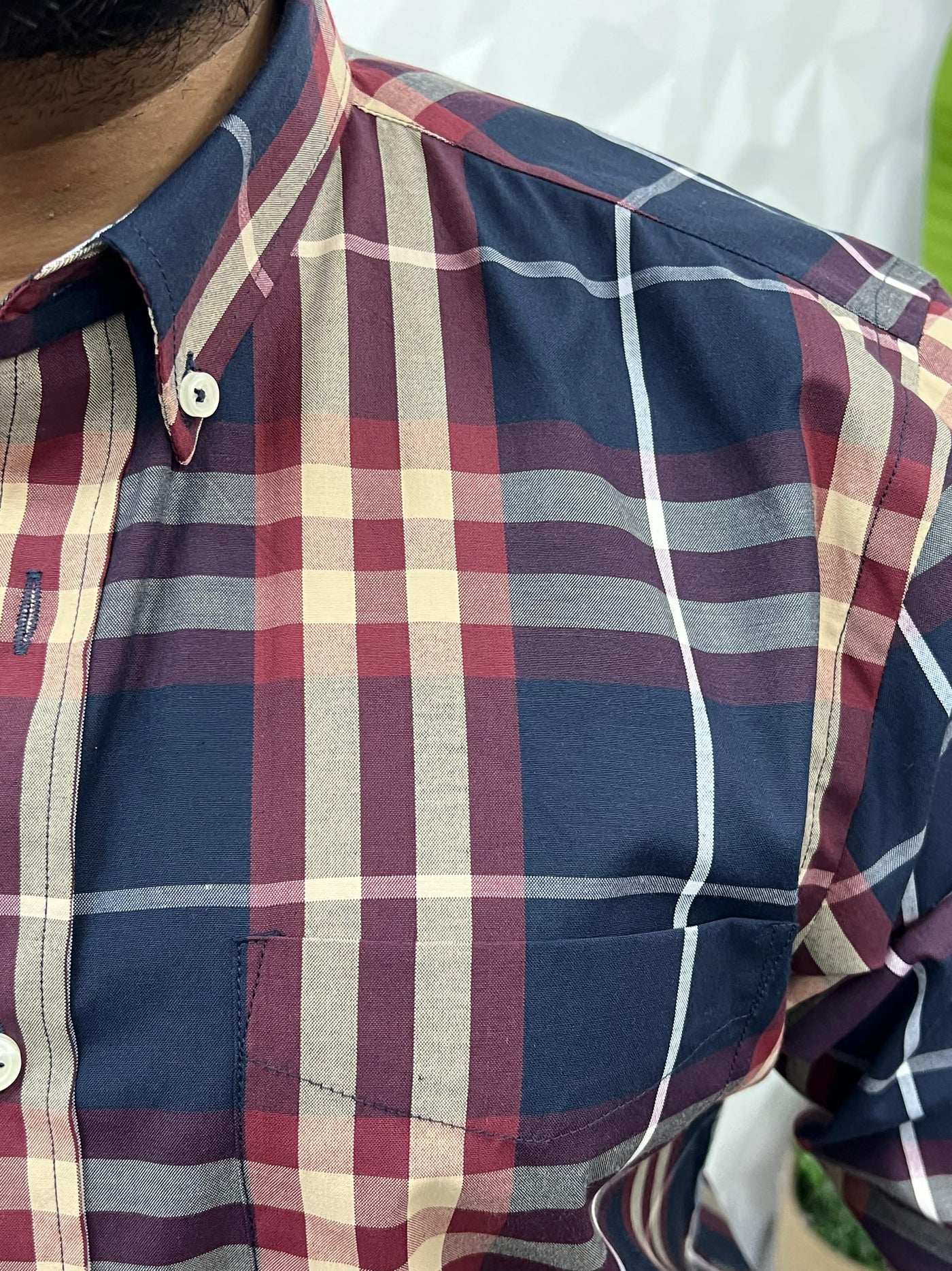 Cotton poplin burberry chex shirt