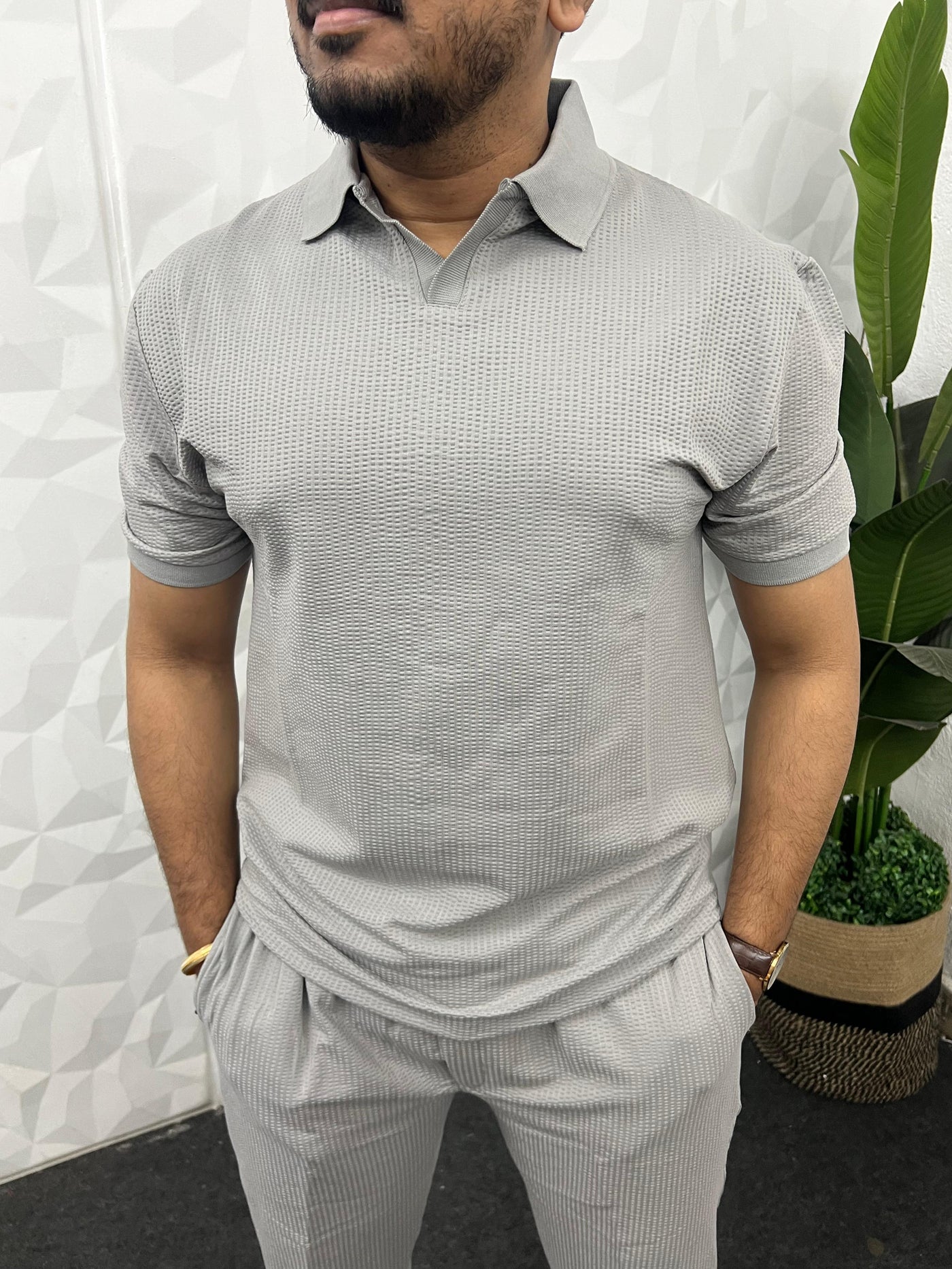 Cotton puff fabric cordset