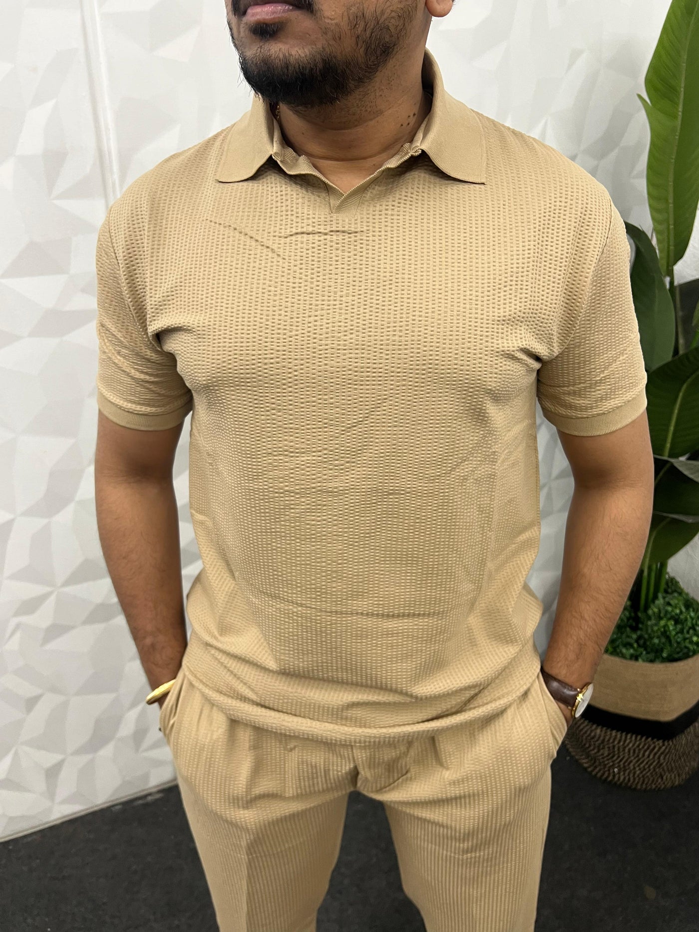 Cotton puff fabric cordset