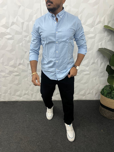 Oxford fabric plain shirt