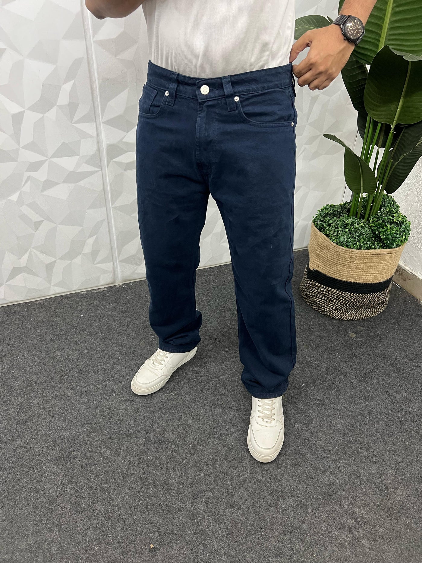 RFD fabric straight fit jeans