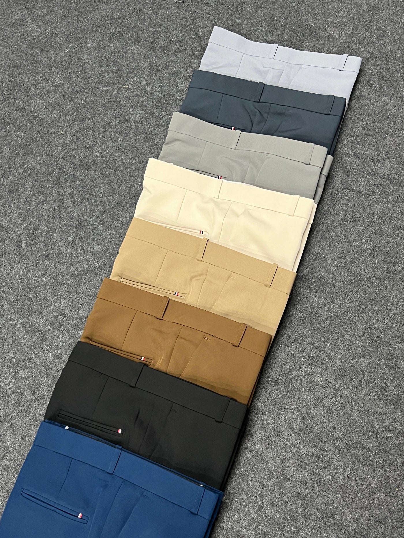 Cotton lycra fabric khaki brown trouser