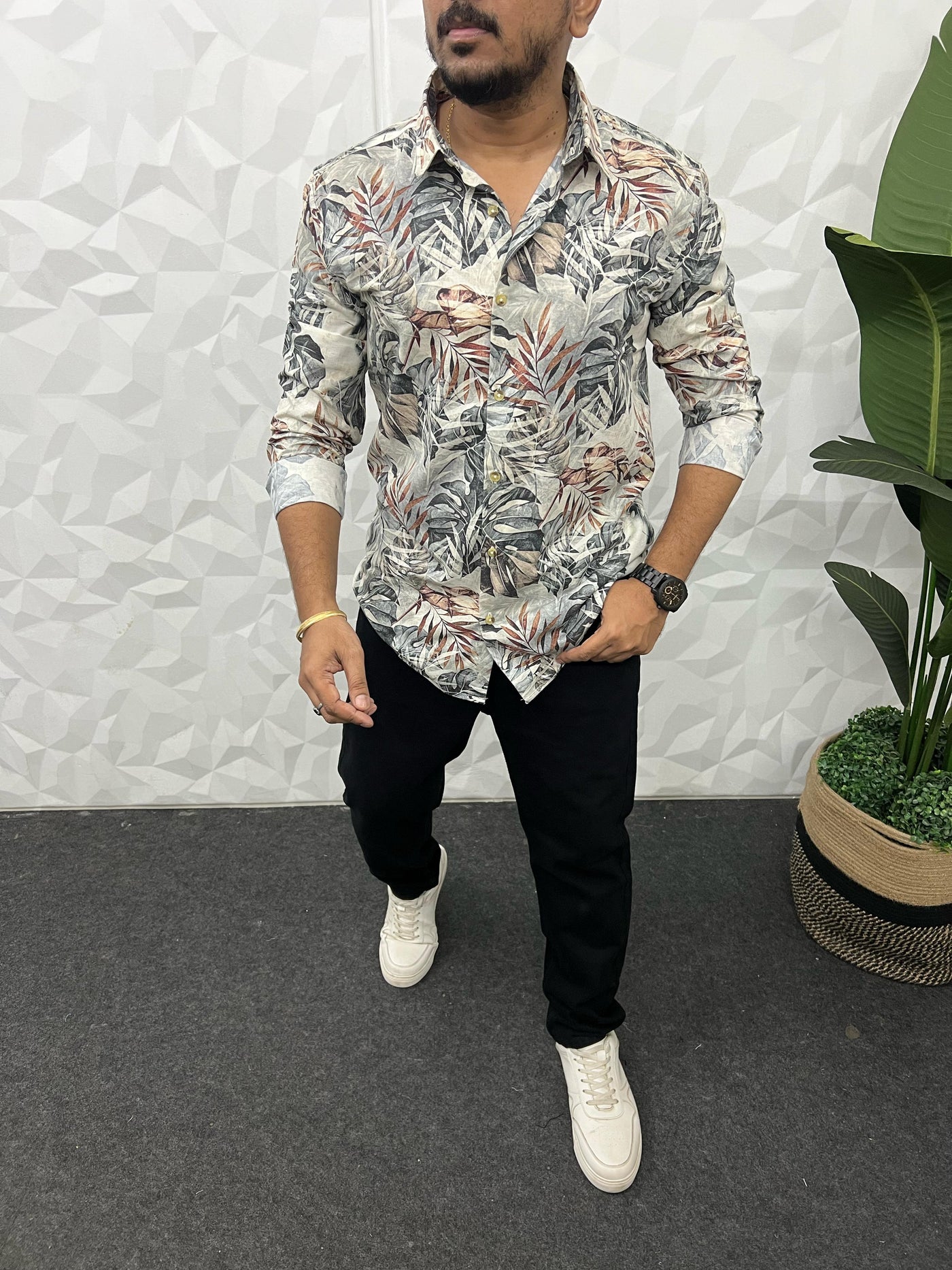Cotton giza premium printed shirt