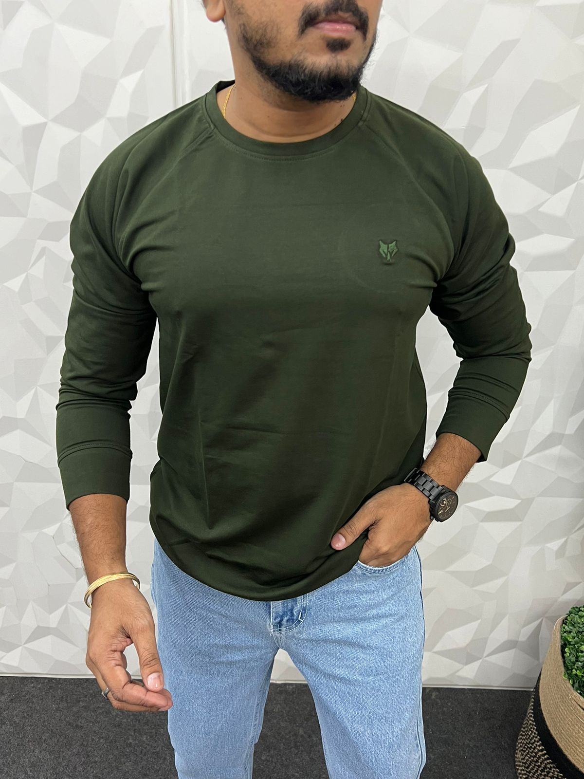 Imp lopper lycra raglan t-shirt ( bottle  green )