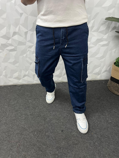Denim fabric cargo pant
