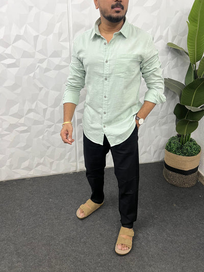 Double cloth soft linen shirt