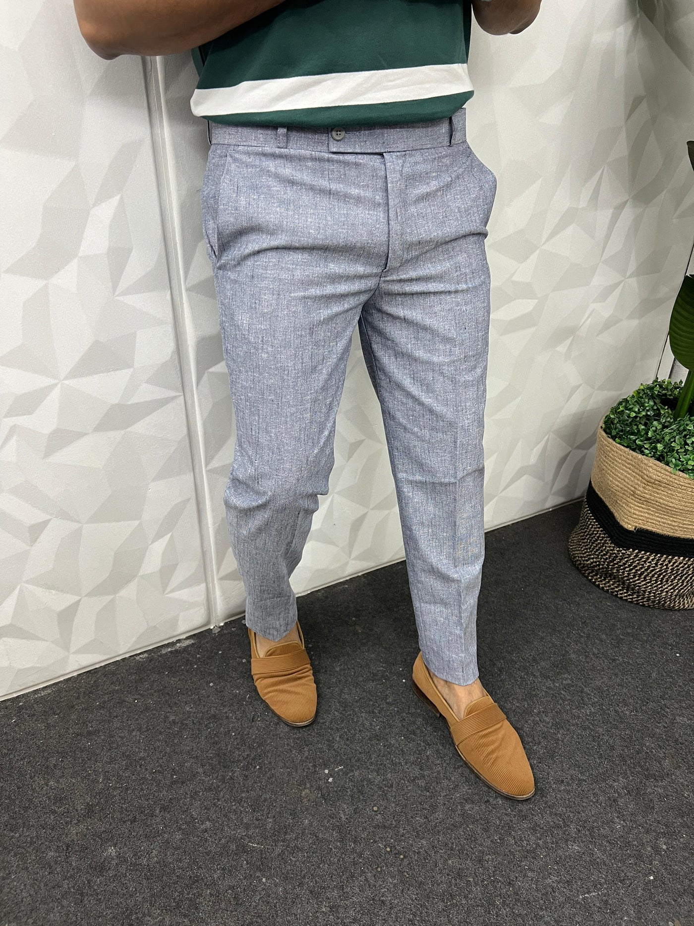 Cotton Linen fabric trouser