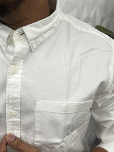 Oxford fabric plain shirt