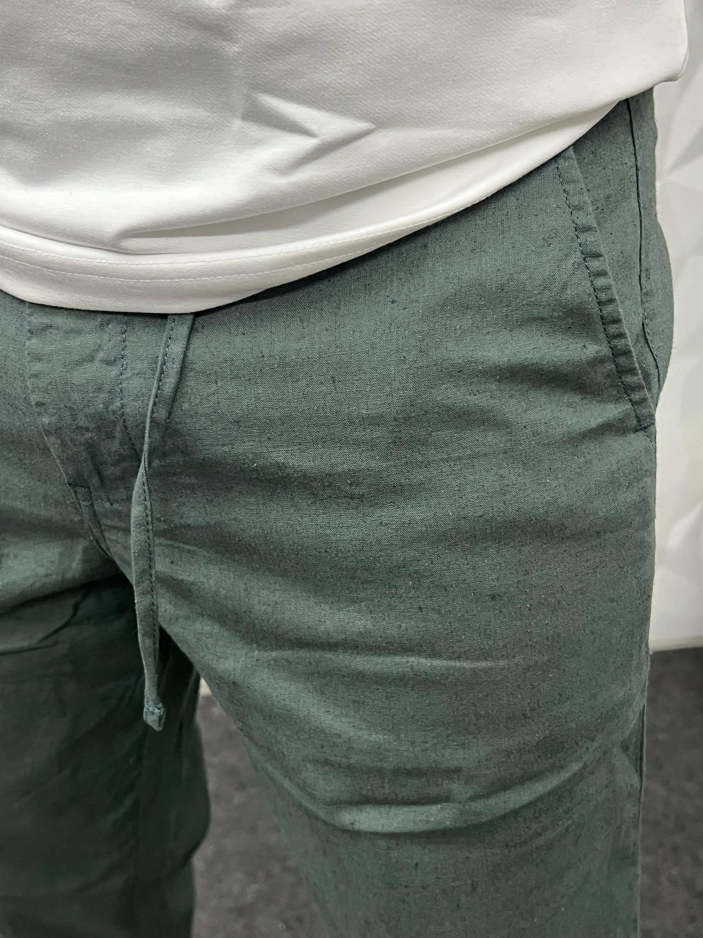 Linen fabric chino pant