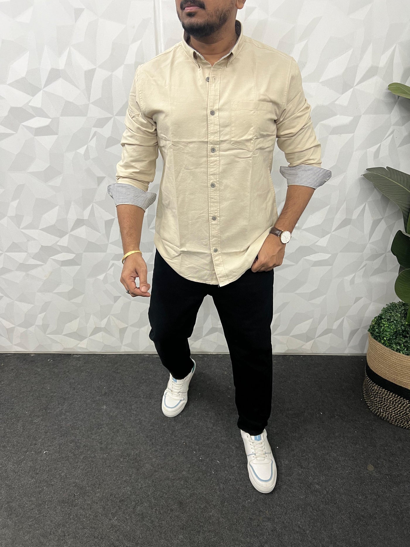 Yarn dyed premium oxford shirt