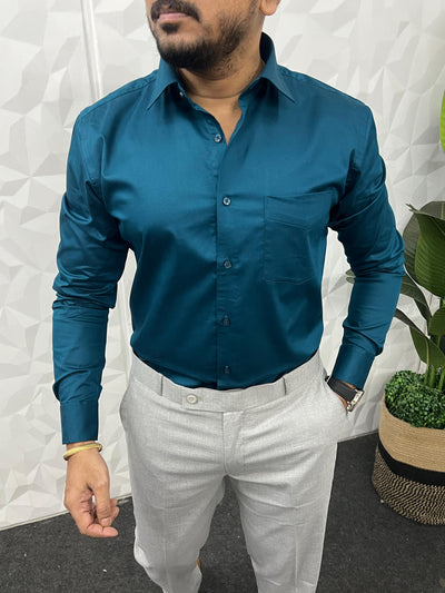 Cotton lycra fabric plain shirt