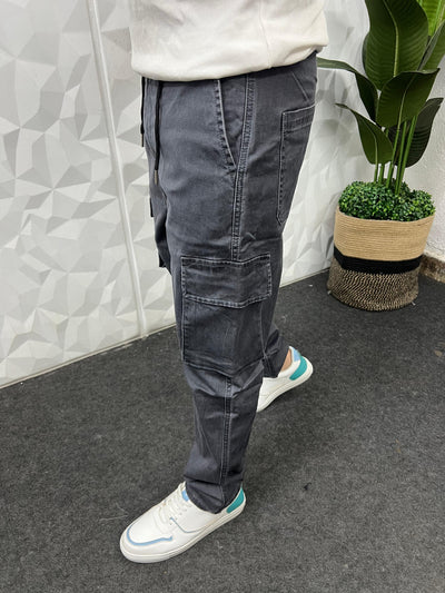 Denim fabric cargo pant