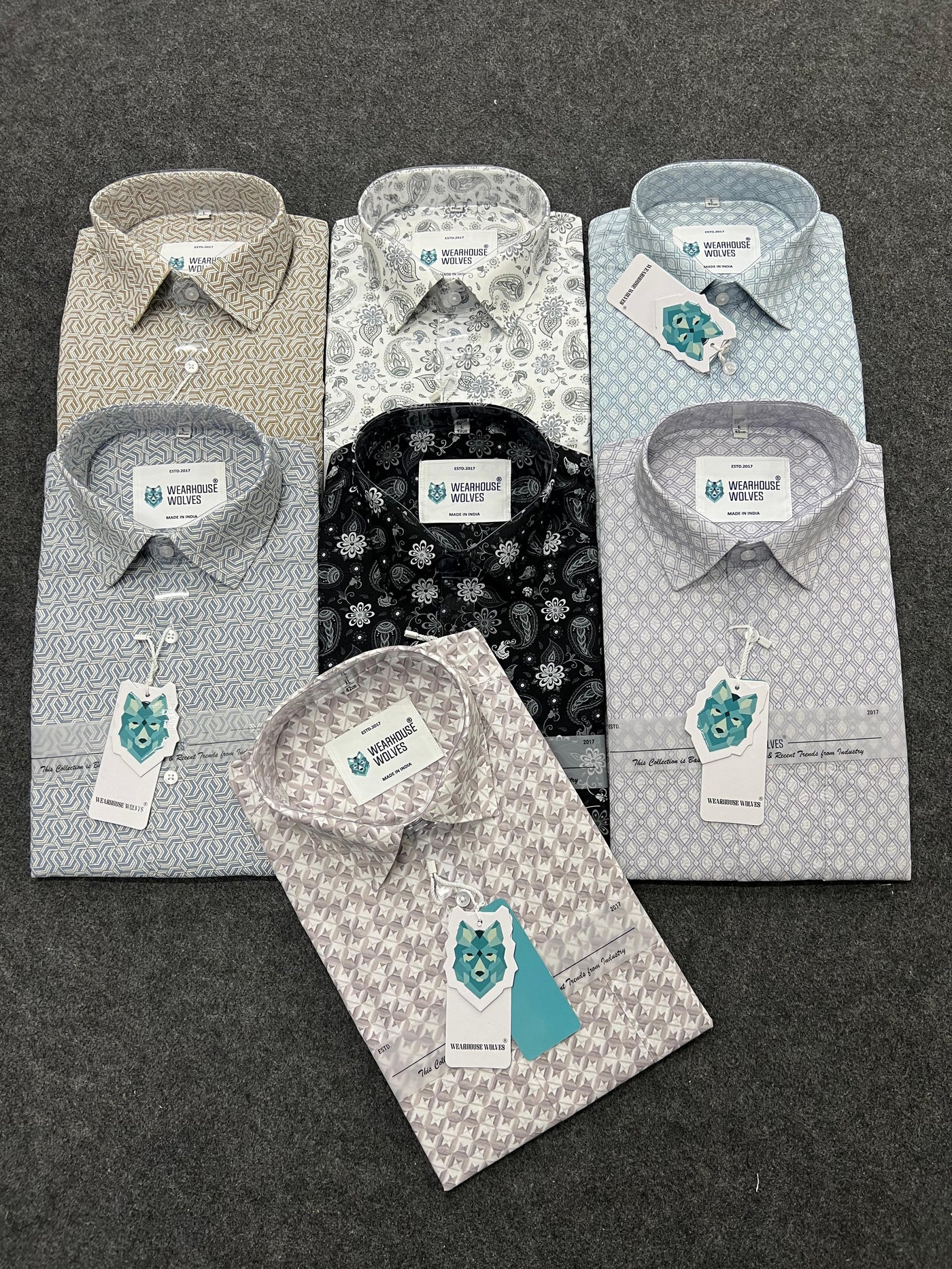 Cotton fabric formal print shirt