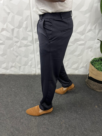 4 - way lycra comfort fit trouser ( navy blue )