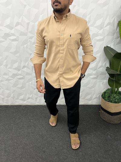Corduroy lycra fabric shirt