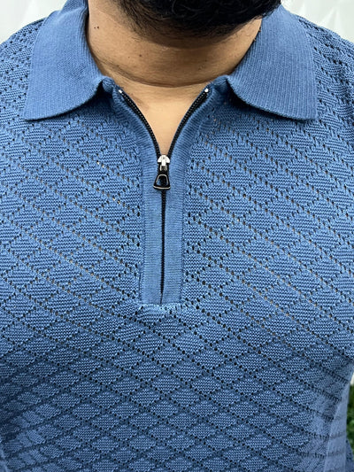 Stylish knitted polo t-shirt