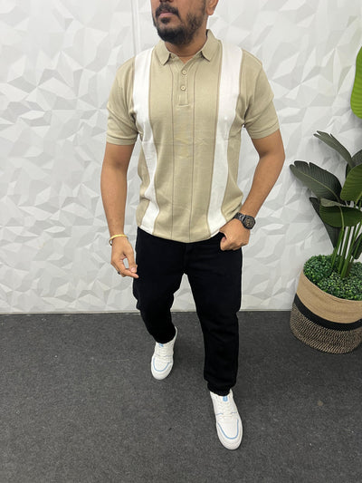 Stylish knitted polo t-shirt