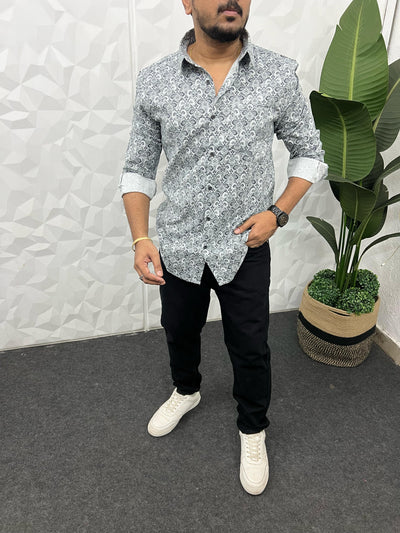 Cotton giza premium printed shirt