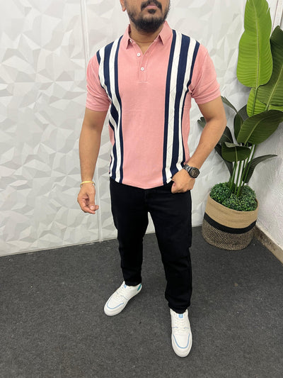 Stylish knitted polo t-shirt