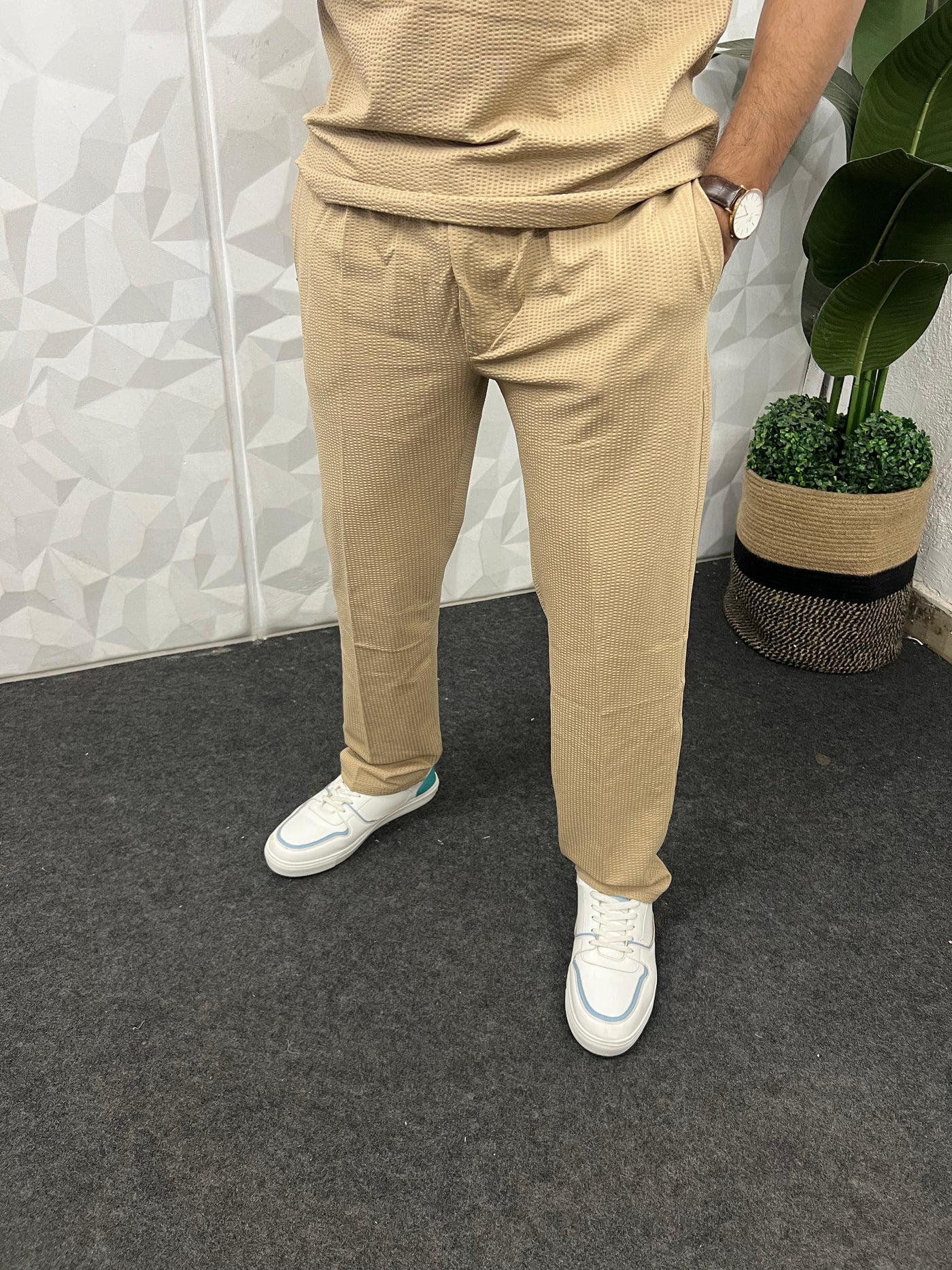 Cotton puff fabric cordset