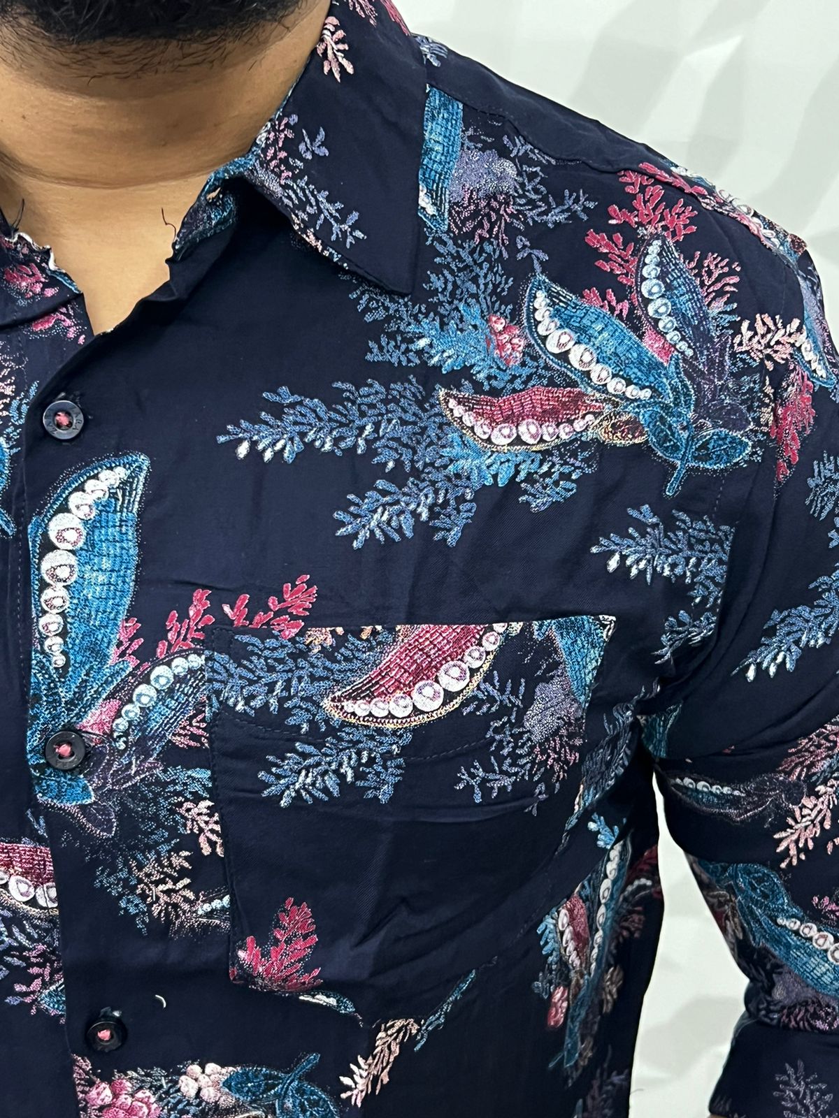 Vescos fabric printed shirt