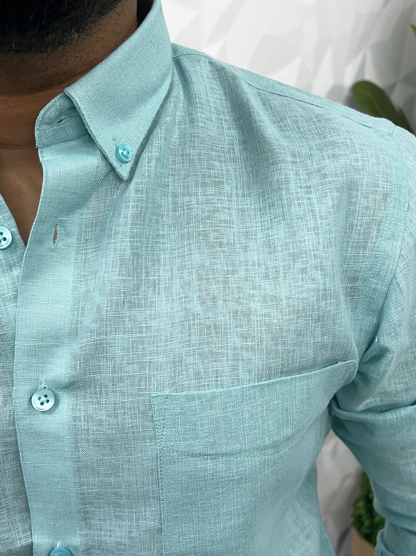 Khadi linen fabric plain shirt