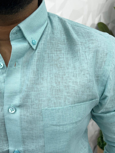Khadi linen fabric plain shirt