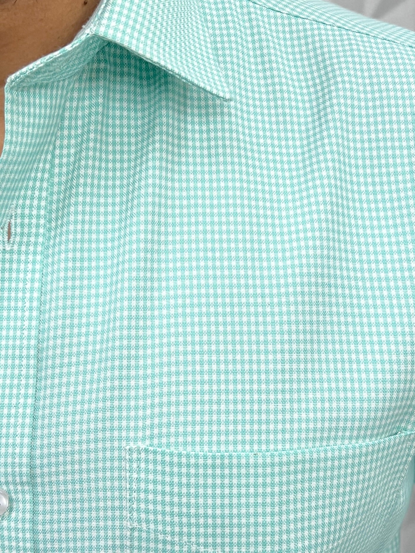 Oxford fabric small chex shirt