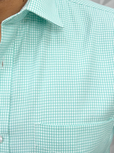 Oxford fabric small chex shirt