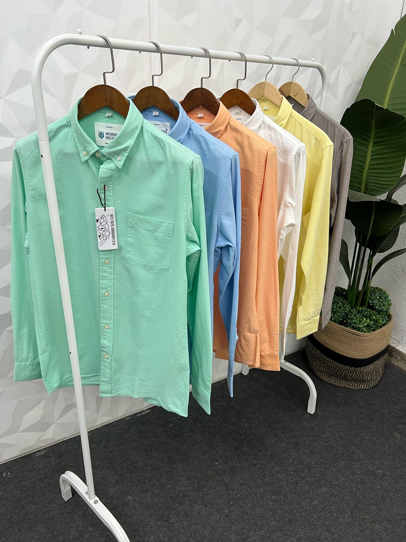 Yarn dyed pestal oxford shirt
