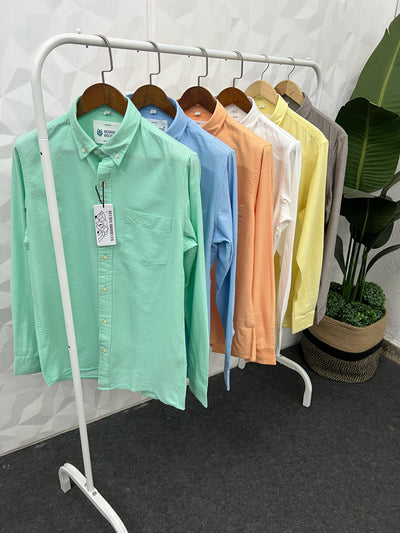 Yarn dyed pestal oxford shirt