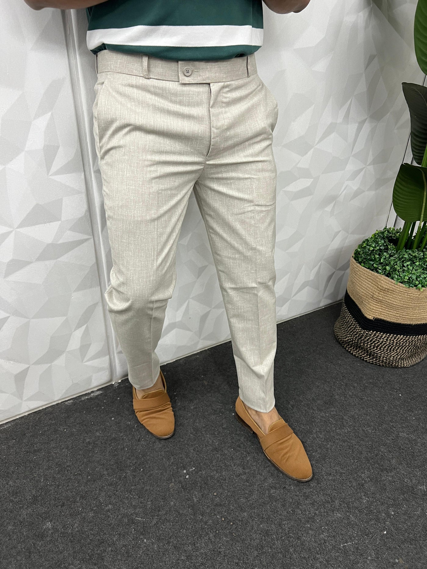 Cotton Linen fabric trouser