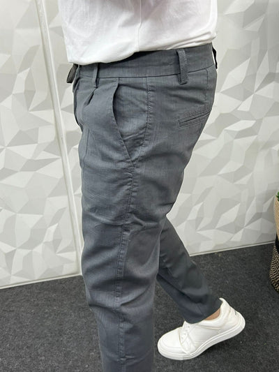 Linen fabric chino pants ( dark grey )