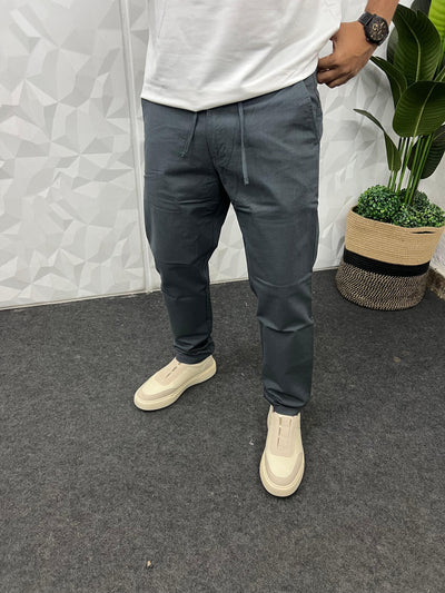 Blend linen fabric chino pant