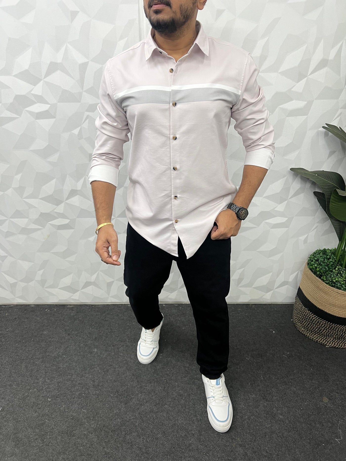 Chest pannel club wear shirt