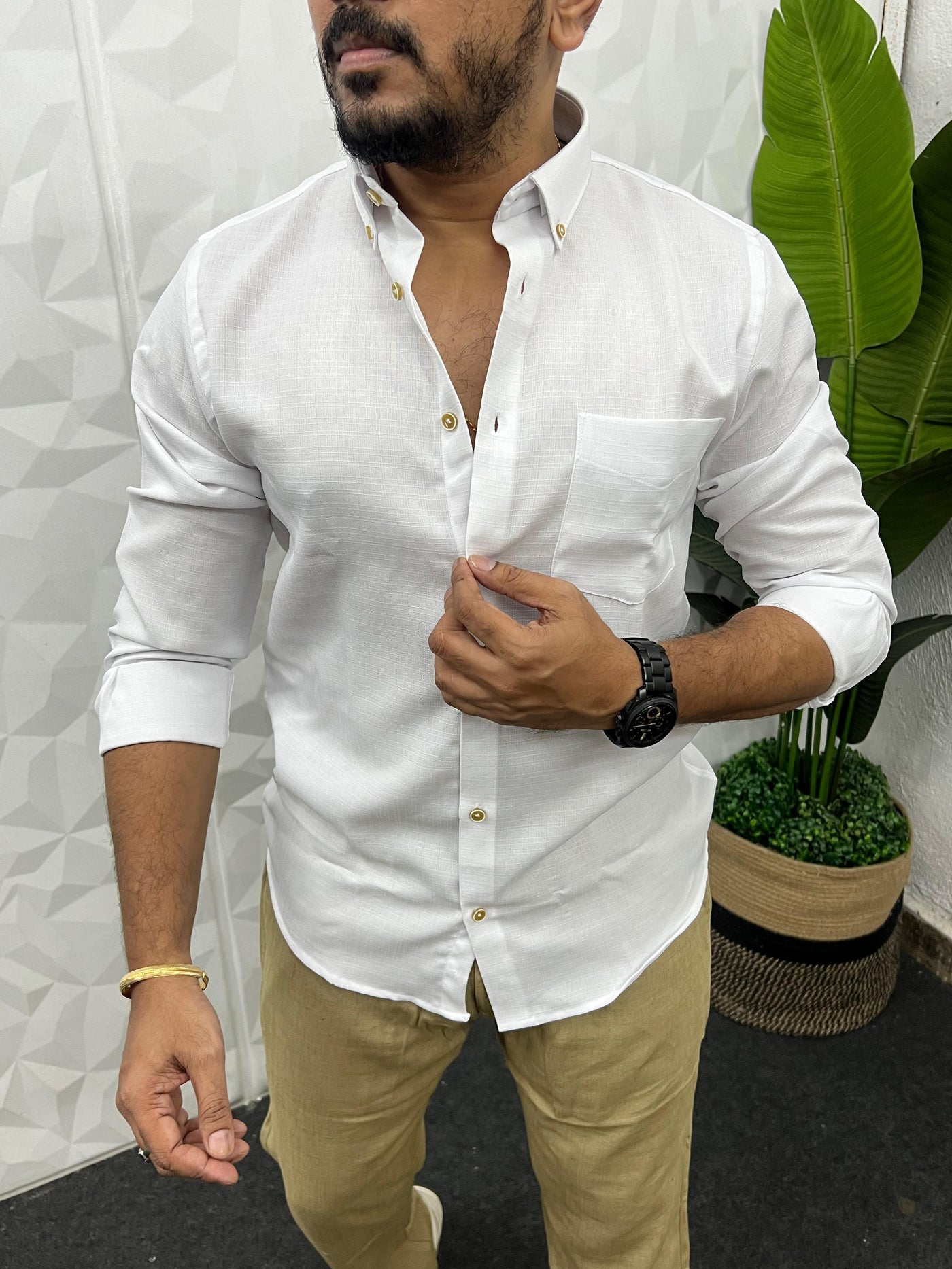 Imported fabric linen shirts